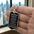 To My Husband You Are My Best Friend, My Soulmate, My Everything Engraved Dog Tag Necklace Anniversary Birthday Valentine Gift