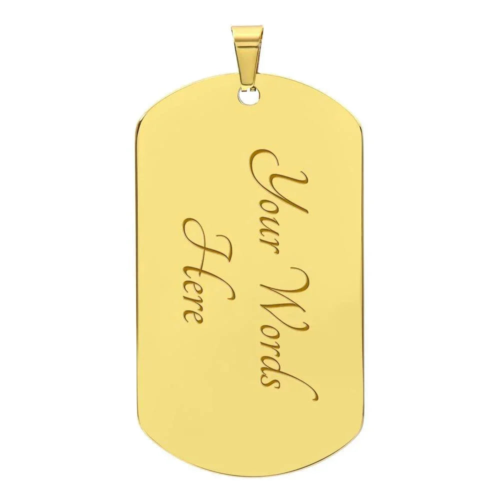 To My Husband You Are My Best Friend, My Soulmate, My Everything Engraved Dog Tag Necklace Anniversary Birthday Valentine Gift