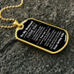 To My Husband You Are My Best Friend, My Soulmate, My Everything Engraved Dog Tag Necklace Anniversary Birthday Valentine Gift - Mallard Moon Gift Shop