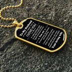 To My Husband You Are My Best Friend, My Soulmate, My Everything Engraved Dog Tag Necklace Anniversary Birthday Valentine Gift