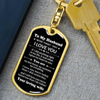 To My Husband You Are My Best Friend, My Soulmate, My Everything Engraved Keychain Anniversary Birthday Valentine Gift