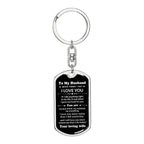 To My Husband You Are My Best Friend, My Soulmate, My Everything Engraved Keychain Anniversary Birthday Valentine Gift