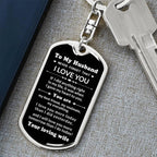 To My Husband You Are My Best Friend, My Soulmate, My Everything Engraved Keychain Anniversary Birthday Valentine Gift