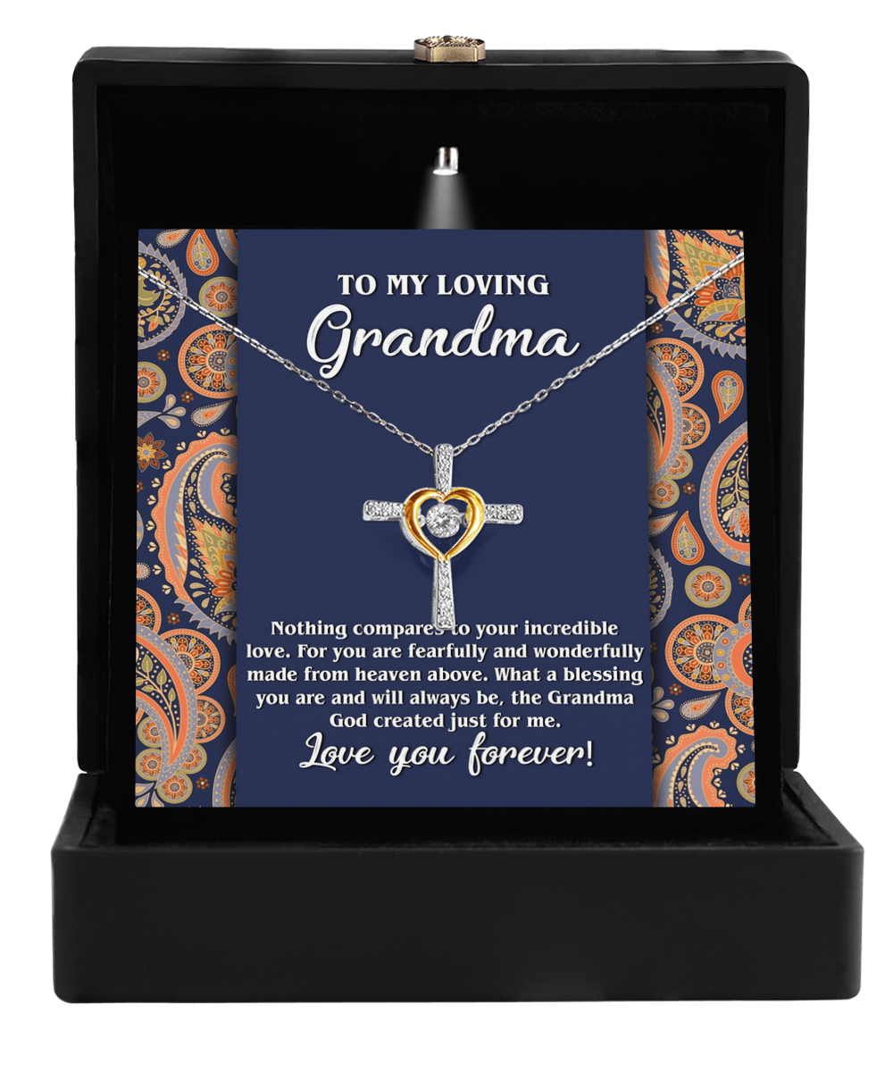 To My Loving Grandma You are a Blessing Cross Pendant Necklace - Mallard Moon Gift Shop