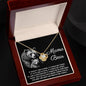 To My Mama Bear My Destination is In Your Arms Love Knot Necklace - Mallard Moon Gift Shop
