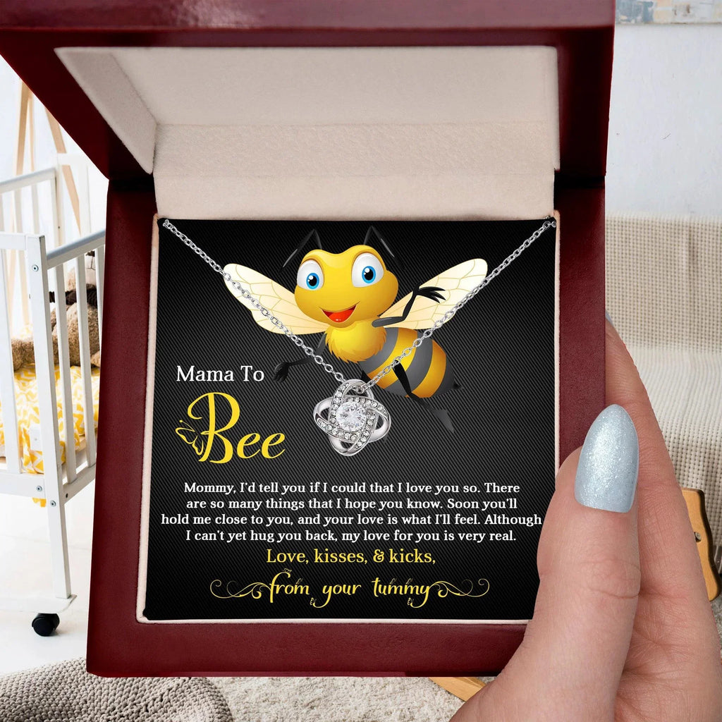 To My Mama to Bee - Soon You'll Hold Me Close- Love Knot Necklace