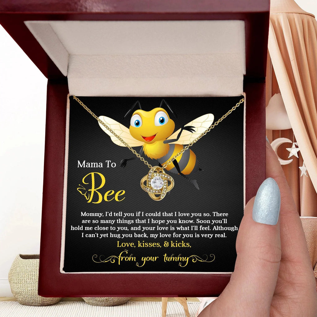 To My Mama to Bee - Soon You'll Hold Me Close- Love Knot Necklace