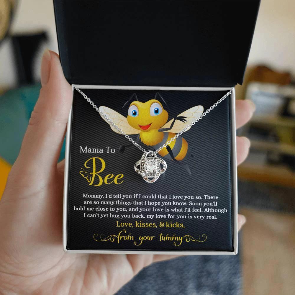 To My Mama to Bee - Soon You'll Hold Me Close- Love Knot Necklace