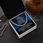 To My Man I Gave My Heart to You Gift for Soulmate Cuban Chain Link Necklace