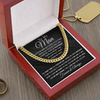 To My Man - In you Soul, I have found my Mate - Cuban Chain Link Necklace with Message Card