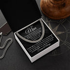 To My Man - In you Soul, I have found my Mate - Cuban Chain Link Necklace with Message Card