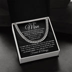 To My Man - In you Soul, I have found my Mate - Cuban Chain Link Necklace with Message Card