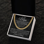 To My Man - In you Soul, I have found my Mate - Cuban Chain Link Necklace with Message Card