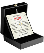 TO My Mom I Hope to be Half the Woman That You Are Cross Necklace Mother's Day Birthday Gift