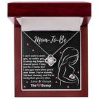 To My Mom to Be I Can't Wait to Meet You - Love Knot Necklace