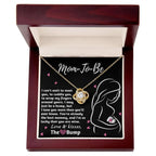 To My Mom to Be I Can't Wait to Meet You - Love Knot Necklace