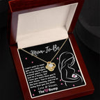 To My Mom to Be I Can't Wait to Meet You - Love Knot Necklace
