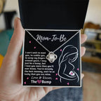 To My Mom to Be I Can't Wait to Meet You - Love Knot Necklace