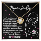 To My Mom to Be I Can't Wait to Meet You - Love Knot Necklace