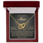 To My Mom You Are Like An Angel To Guide My Way Interlocking Hearts Necklace