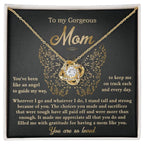 To My Mom You Are Like An Angel To Guide My Way Love Knot Necklace