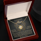 To My Mom You Are Like An Angel To Guide My Way Love Knot Necklace