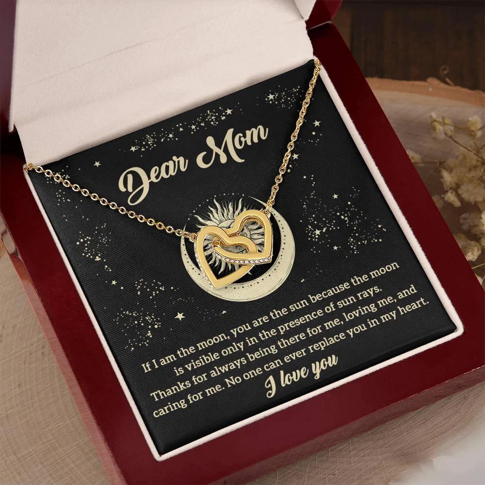 To My Mom You are the Sun Interlocking Hearts Necklace