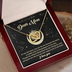 To My Mom You are the Sun Interlocking Hearts Necklace