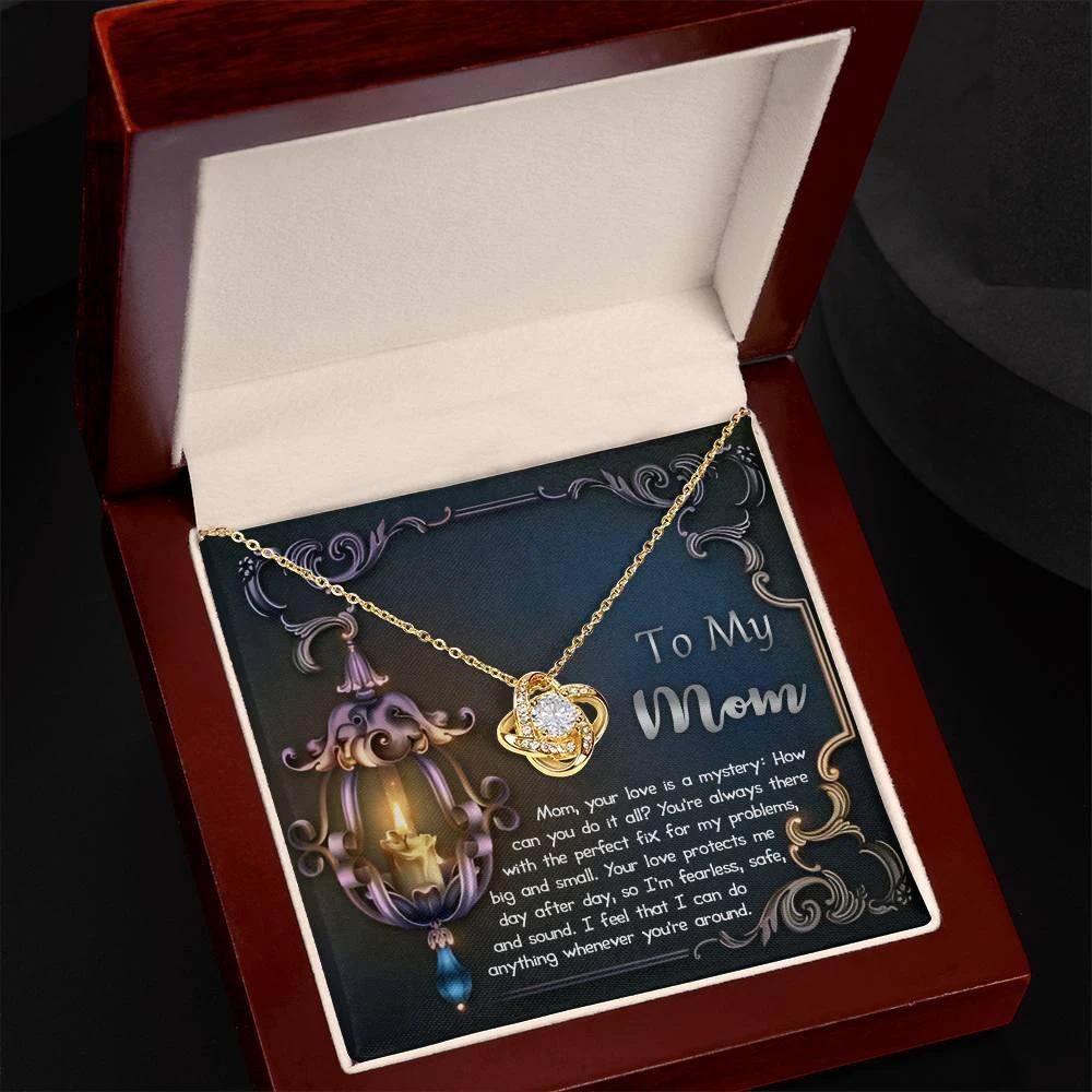 To My Mom Your Love Is a Mystery Love Knot Necklace