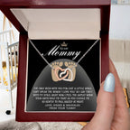 To my Mommy - I Say I Love You with my Smile Interlocking Hearts Necklace