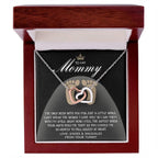 To my Mommy - I Say I Love You with my Smile Interlocking Hearts Necklace