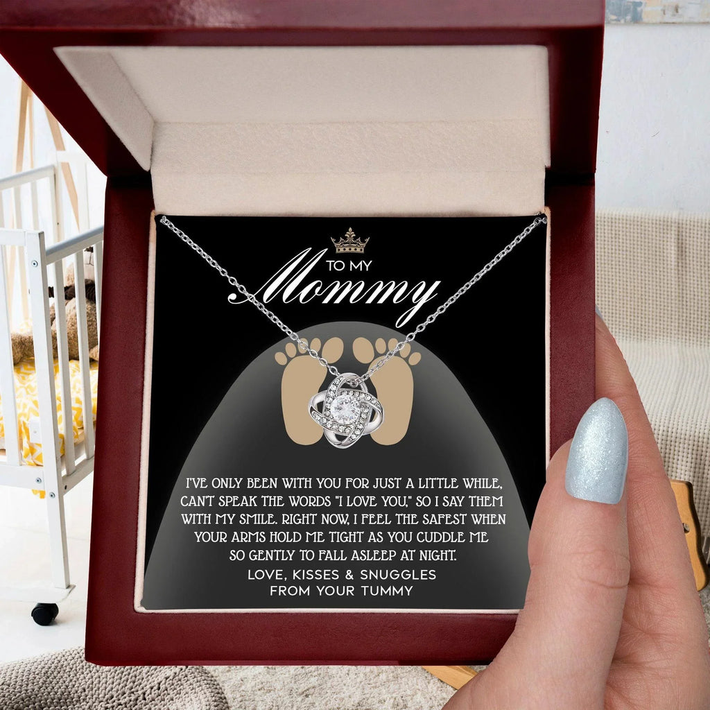 To my Mommy - I Say I Love You with my Smile Love Knot Necklace