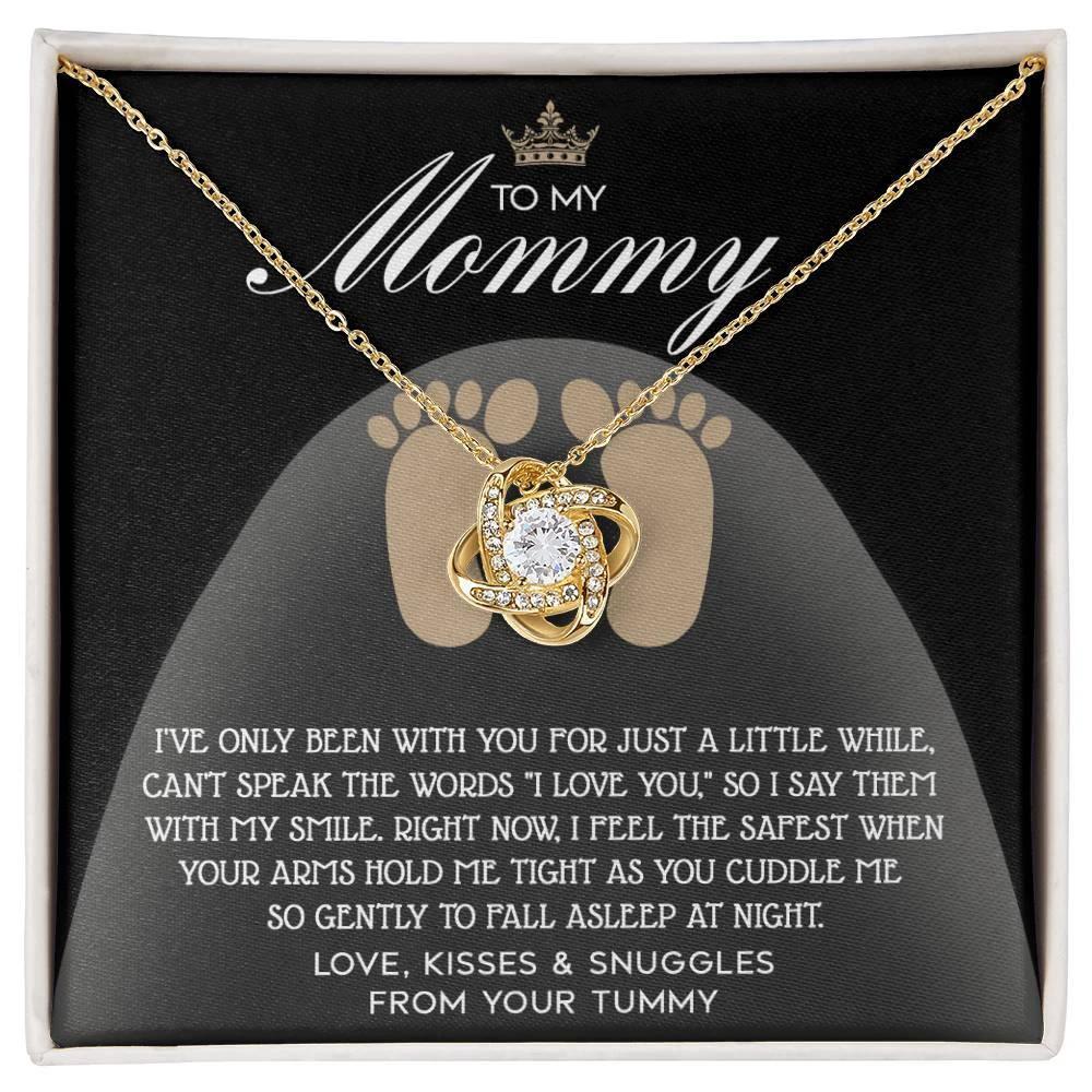 To my Mommy - I Say I Love You with my Smile Love Knot Necklace