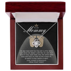 To my Mommy - I Say I Love You with my Smile Love Knot Necklace