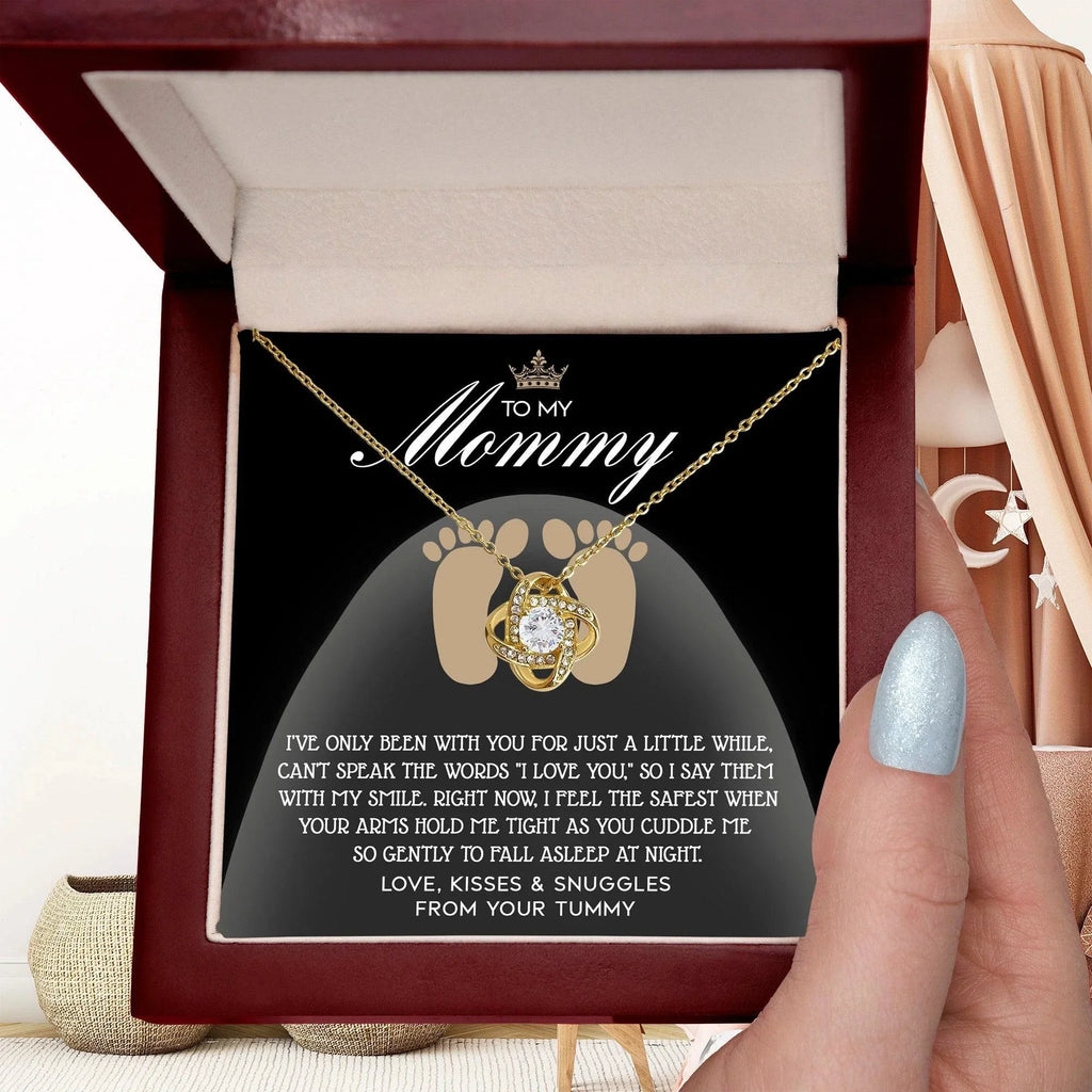 To my Mommy - I Say I Love You with my Smile Love Knot Necklace