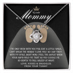 To my Mommy - I Say I Love You with my Smile Love Knot Necklace