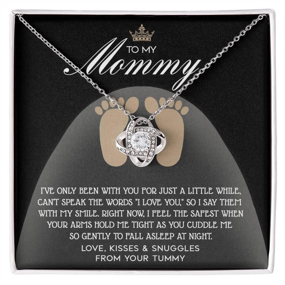 To my Mommy - I Say I Love You with my Smile Love Knot Necklace