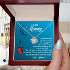 To My Mommy-to-Be Soon We Will Be Nose to Nose - Love Knot Necklace