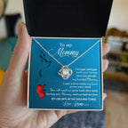 To My Mommy-to-Be Soon We Will Be Nose to Nose - Love Knot Necklace