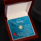 To My Mommy-to-Be Soon We Will Be Nose to Nose - Love Knot Necklace