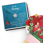 To My Mommy-to-Be Soon We Will Be Nose to Nose - Love Knot Necklace