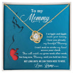 To My Mommy-to-Be Soon We Will Be Nose to Nose - Love Knot Necklace