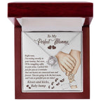 To My Perfect Mommy-to-Be Our Hearts are Connected Now And Forever - Love Knot Necklace
