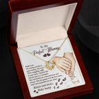 To My Perfect Mommy-to-Be Our Hearts are Connected Now And Forever - Love Knot Necklace