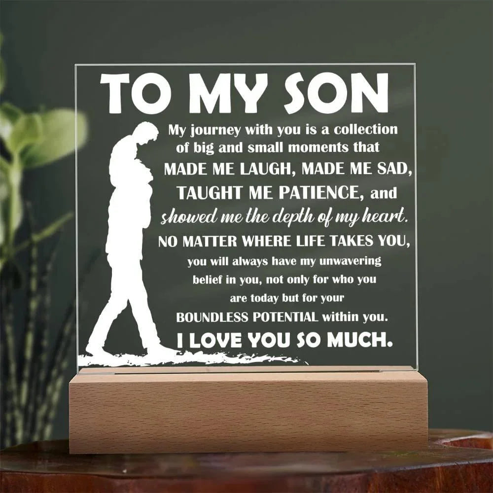 To My Son Inspirational Acrylic Plaque My Journey with You