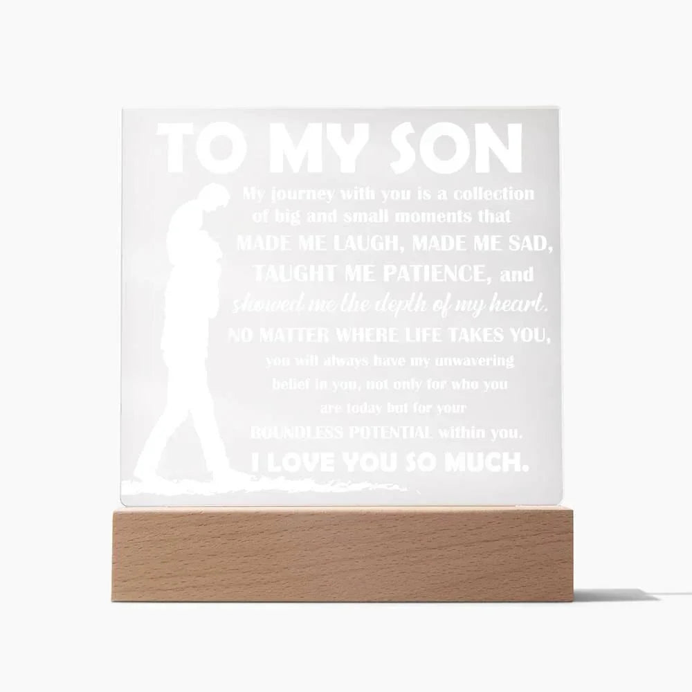 To My Son Inspirational Acrylic Plaque My Journey with You