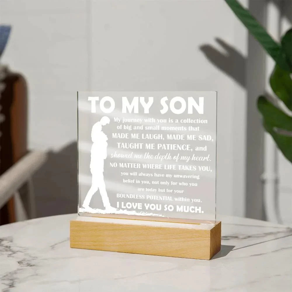 To My Son Inspirational Acrylic Plaque My Journey with You