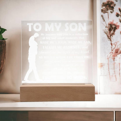 To My Son Inspirational Acrylic Plaque My Journey with You - Mallard Moon Gift Shop