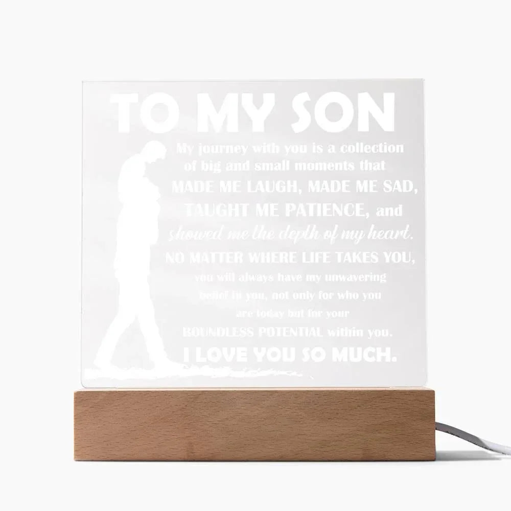 To My Son Inspirational Acrylic Plaque My Journey with You
