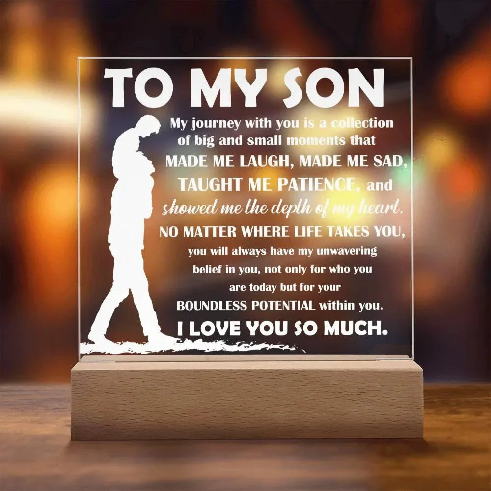 To My Son Inspirational Acrylic Plaque My Journey with You